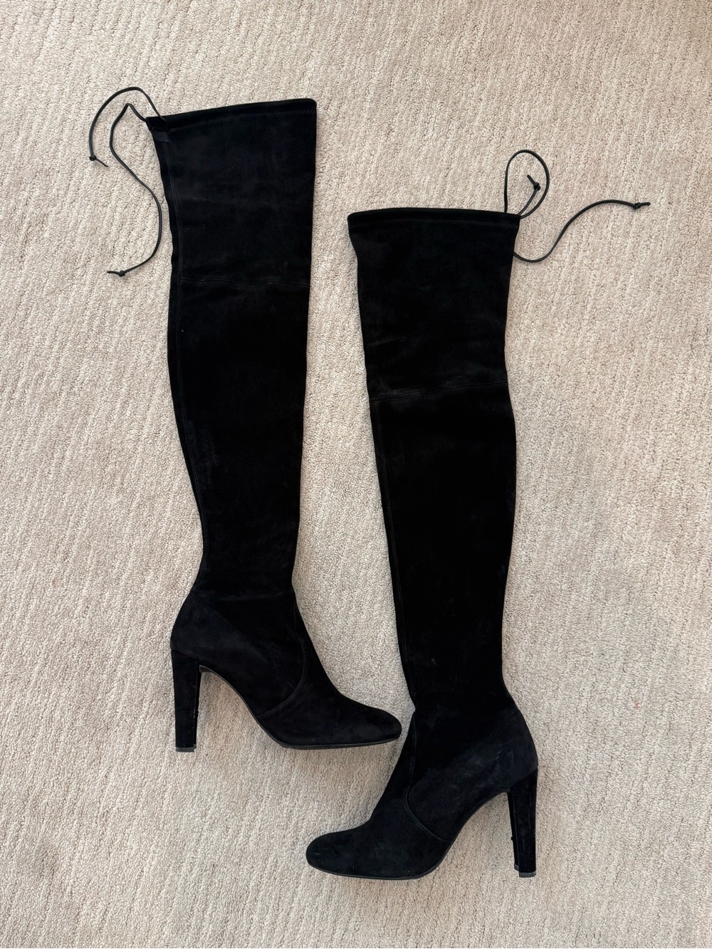 Highland Black Suede Over-the-Knee Suede Boots - Women